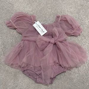 Arabella & Rose Flower Fairy tutu romper - dusty rose